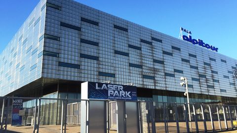 Hier findet der ESC statt: die Fassade der Halle in Turin
