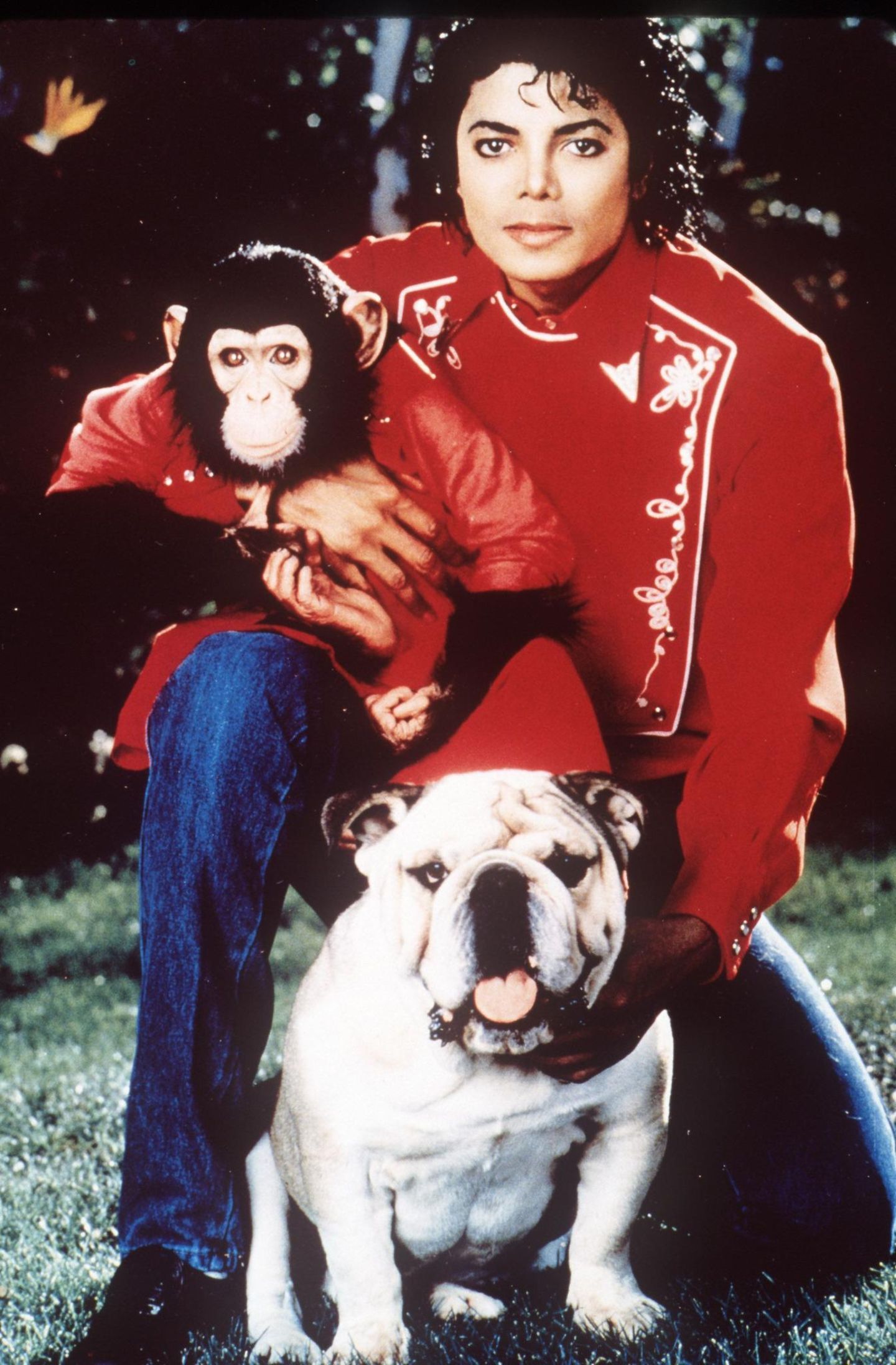 Michael Jackson mit Schimpanse