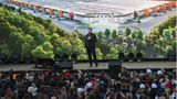 Auch Firmengründer Elon Musk war nach Grünheide gekommen. Seine rund fünfminütige Rede hielt Musk auf Deutsch. 