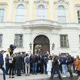 Medienrummel vor dem Kanzleramt