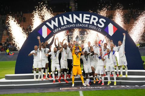 Frankreich feiert den Sieg der Nations League