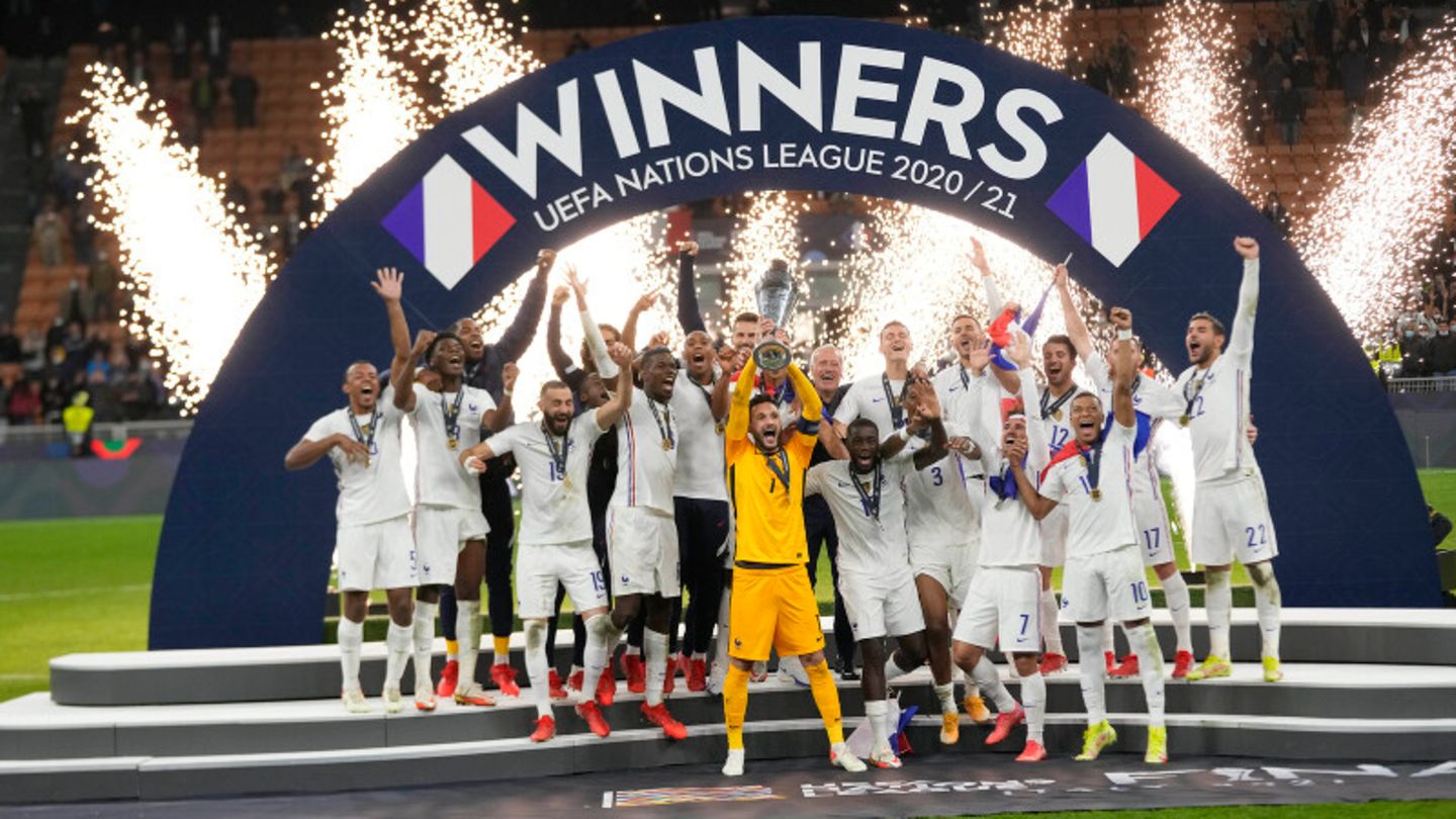 Frankreich feiert den Sieg der Nations League