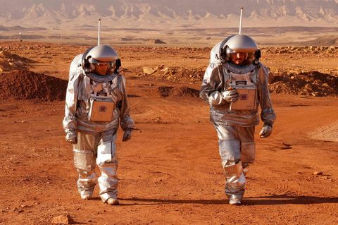 Astronauten simulieren das Leben auf dem "Roten Planeten" in israelischer Wüste.