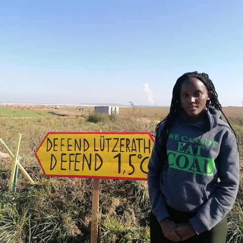 Vanessa Nakate am Tagebau Garzweiler