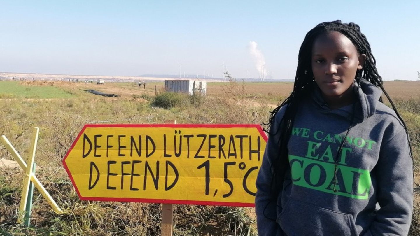 Vanessa Nakate am Tagebau Garzweiler