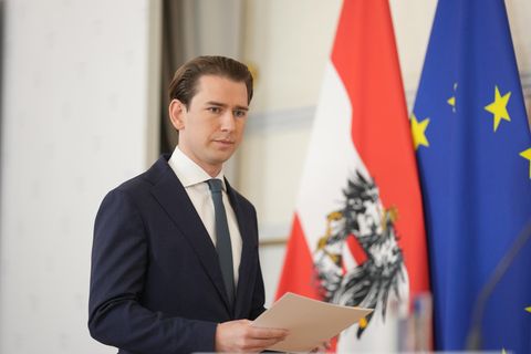 Österreichs ehemaliger Bundeskanzler Sebastian Kurz, der nach Korruptionsvorwürfen zurückgetreten ist