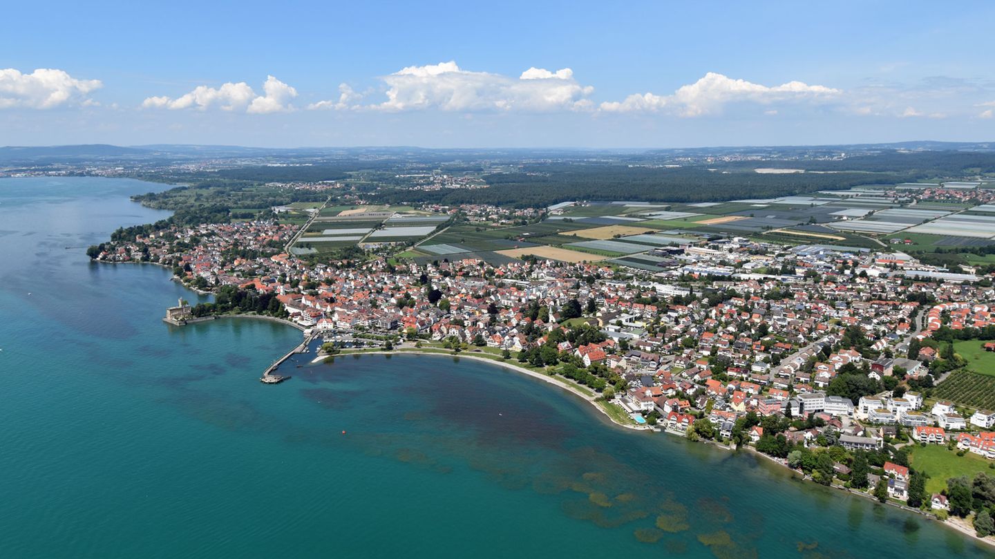 Bodensee mit Friedrichshafen Bodensee mit Friedrichshafen