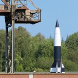 Eine Nachbildung der V2 auf dem ehemaligen Testgelände in Peenemünde.