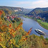 Elbsandsteingebirge und Raddampfer