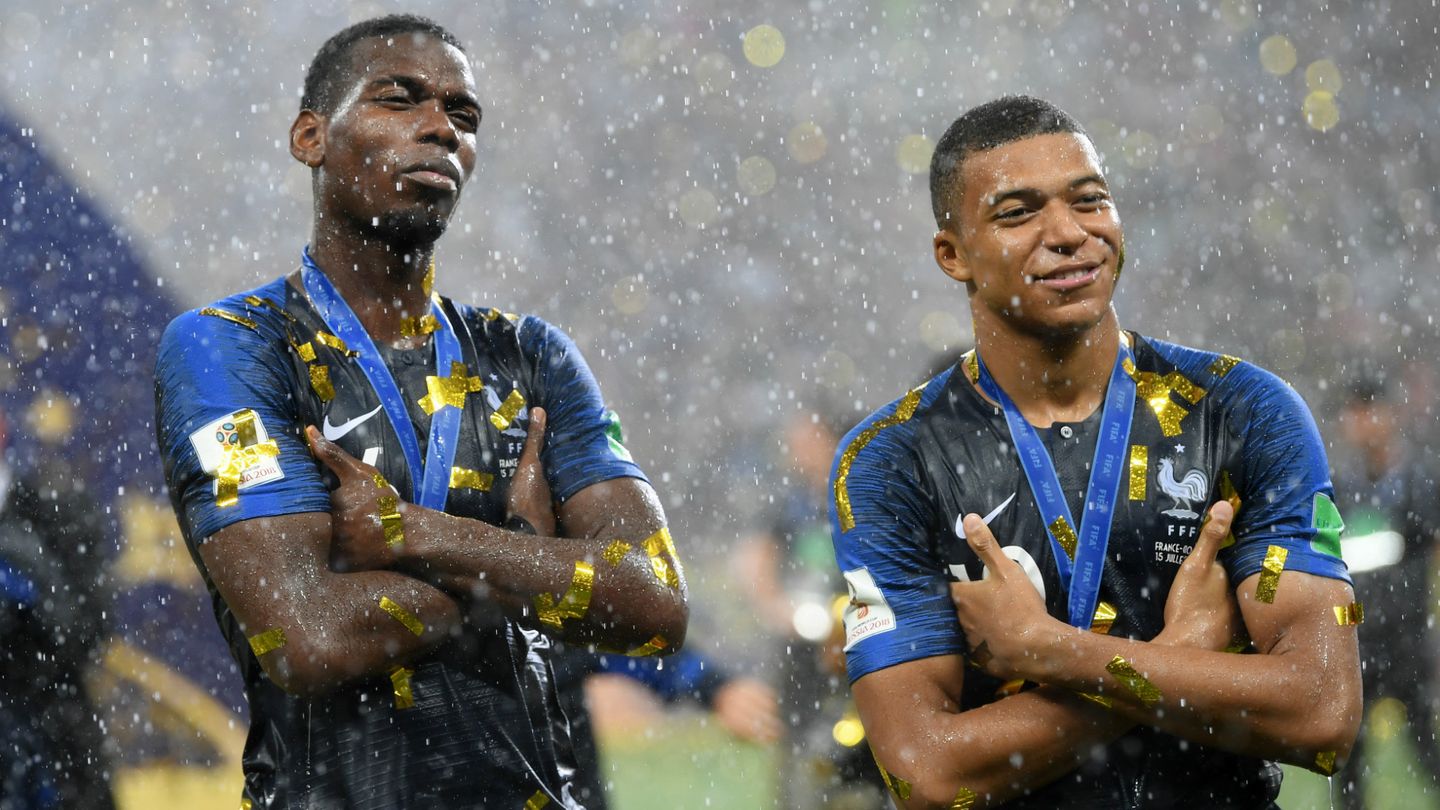 Kylian Mbappe Paul Pogba France WC 2018 Kylian Mbappe Paul Pogba France WC 2018