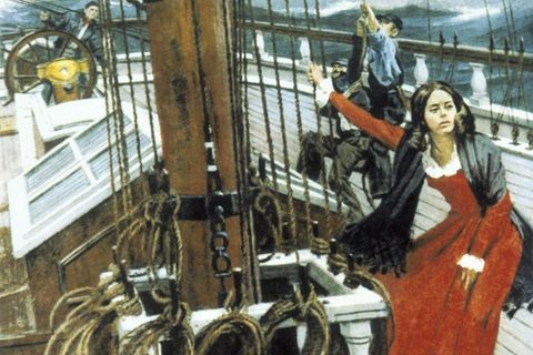 Bei der Fahrt um Cap Horn wurde das Schiff weit abgetrieben.