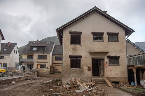 Ein von der Flut zerstörtes Haus in Altenahr