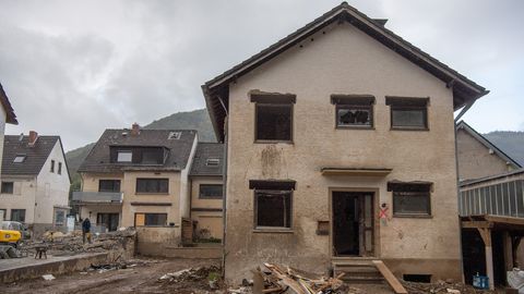 Ein von der Flut zerstörtes Haus in Altenahr