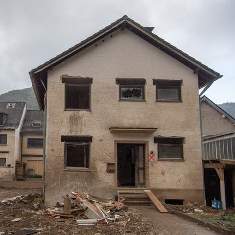 Ein von der Flut zerstörtes Haus in Altenahr