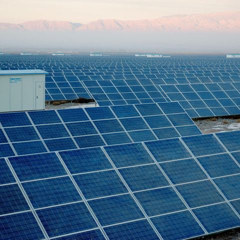 Großanlage für Solarstrom in China.