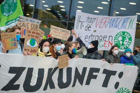 Jugendlicher Klima-Protest in Berlin