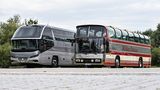 Die Design-Prinzipien des Neoplan Cityliner N116 (rechts) sind auch bei den aktuellen Modellen noch gültig