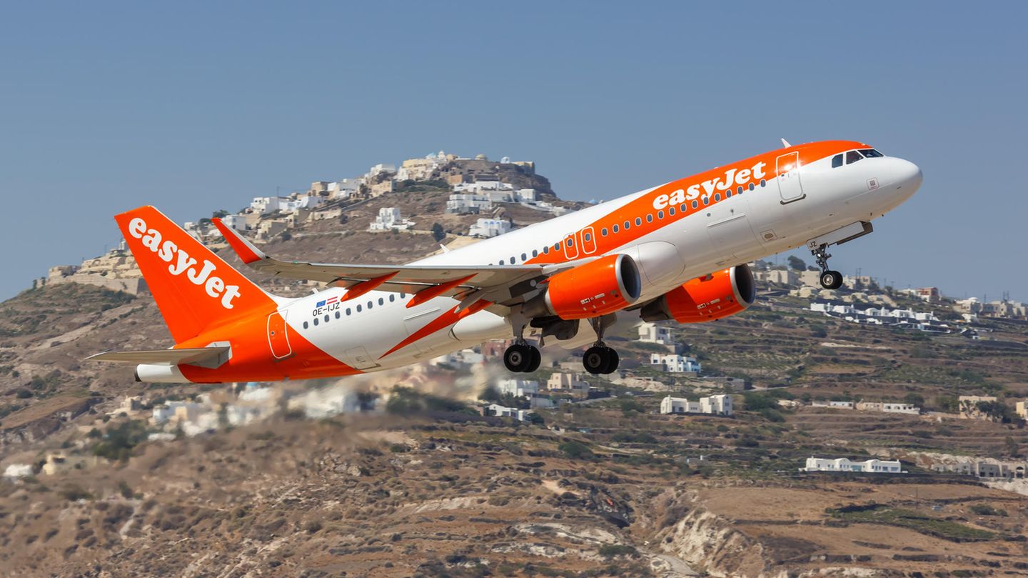 Airbus von Easykjet beim Start