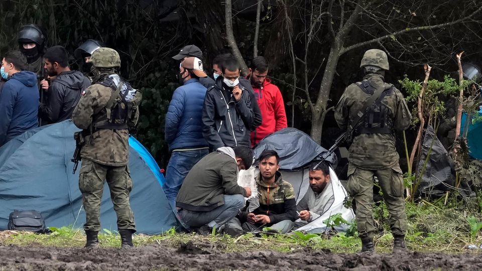 Migranten Grenze Polen