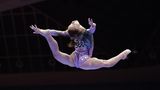 Jana Worona bei der Frauenqualifikation am zweiten Tag des Wettbewerbs. Die russische Kunstturnerin war Mitglied des Teams, das beim Europäischen Olympischen Jugendfestival 2019 Gold gewann, und war die Stellvertreterin des Teams, das bei den ersten Junioren-Weltmeisterschaften Gold gewann.