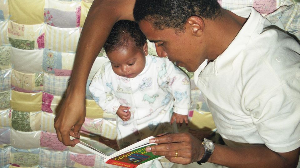 Barack Obama als junger Vater