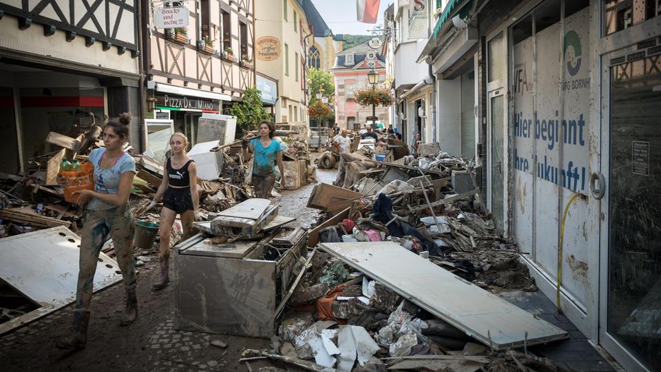 Die Altstadt von Bad Neuenahr-Ahrweiler wurde von den Wassermassen besonders schwer getroffen