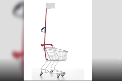 Diese unbekannte Funktion haben die Fahnen an Kindereinkaufswagen in Wirklichkeit