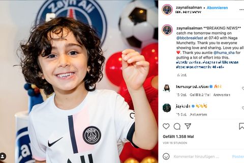 Das vierjährige Fußballtalent Zayn Ali Salman