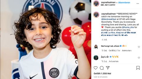 Das vierjährige Fußballtalent Zayn Ali Salman