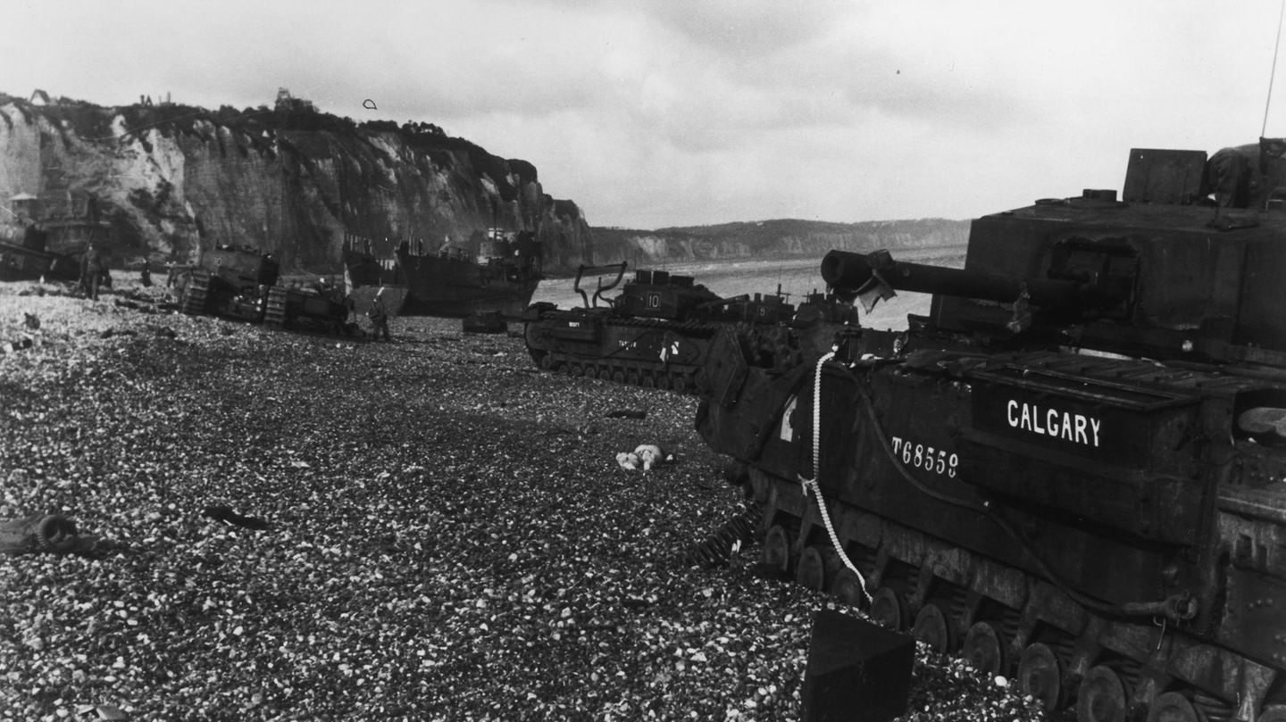 Gegen das Feuer aus den deutschen Positionen hatten die Soldaten am Strand keine Chance.
