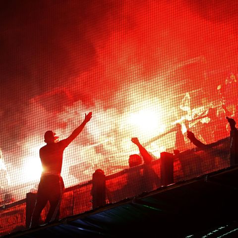 Union-Berlin-Fans beim Spiel gegen Feyenoord in Rotterdam