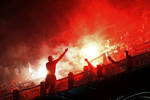 Union-Berlin-Fans beim Spiel gegen Feyenoord in Rotterdam
