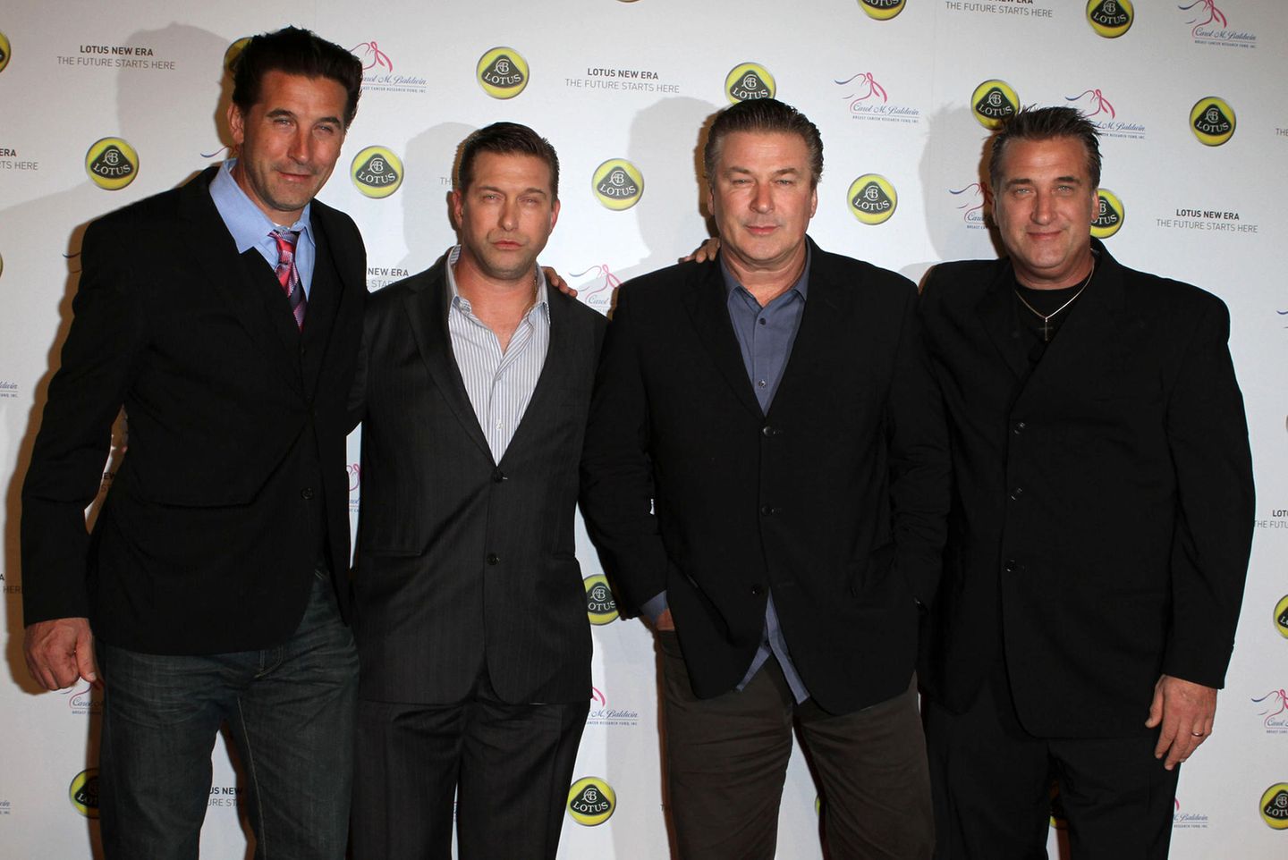 Auch seine drei jüngeren Brüder sind Schauspieler: Billy (l.), Stephen (2.v.l.) und Daniel Baldwin (r.).