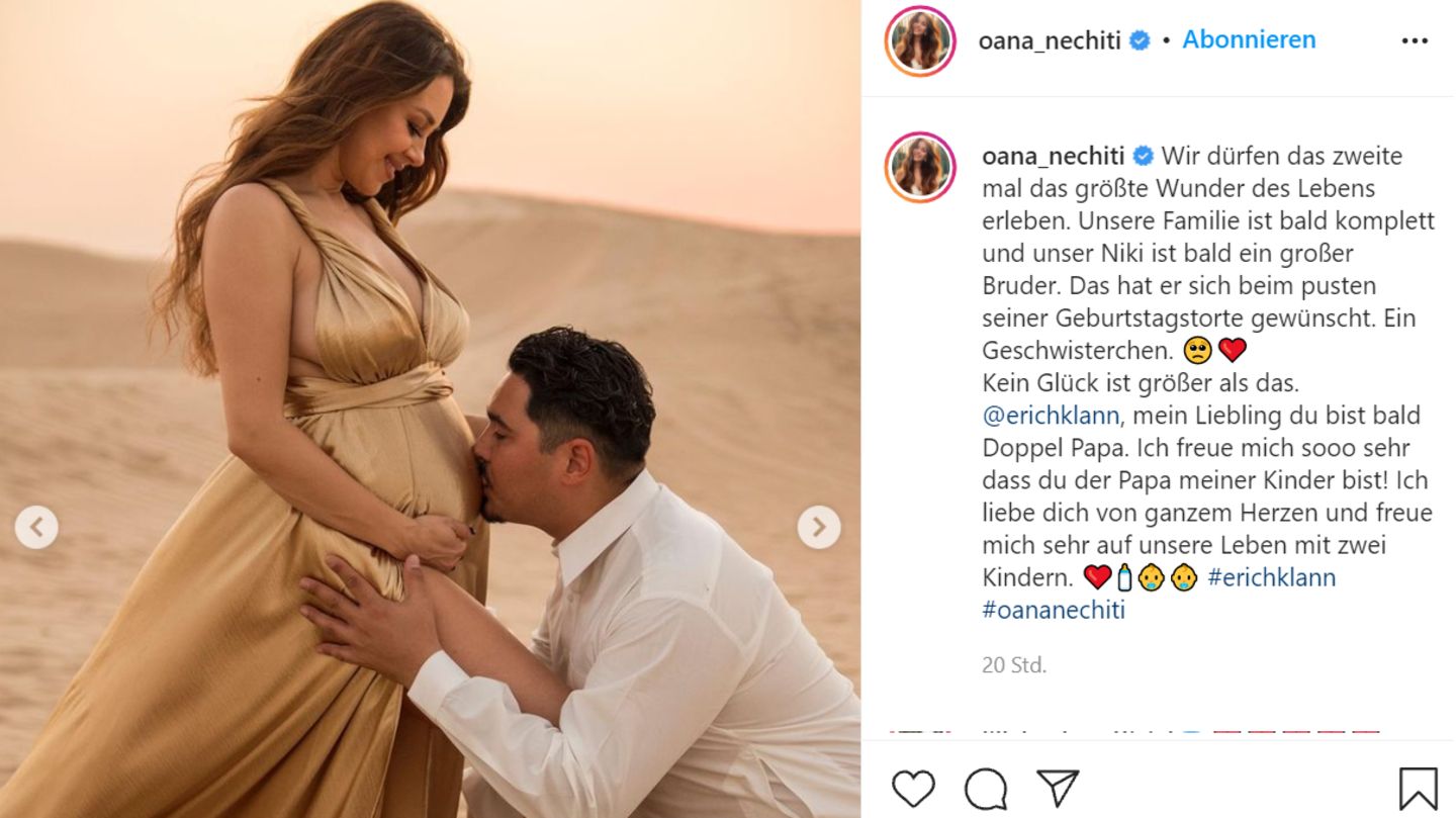 Vip News: "Let's Dance"-Paar: Oana Nechiti und Erich Klann erwarten zweites Baby