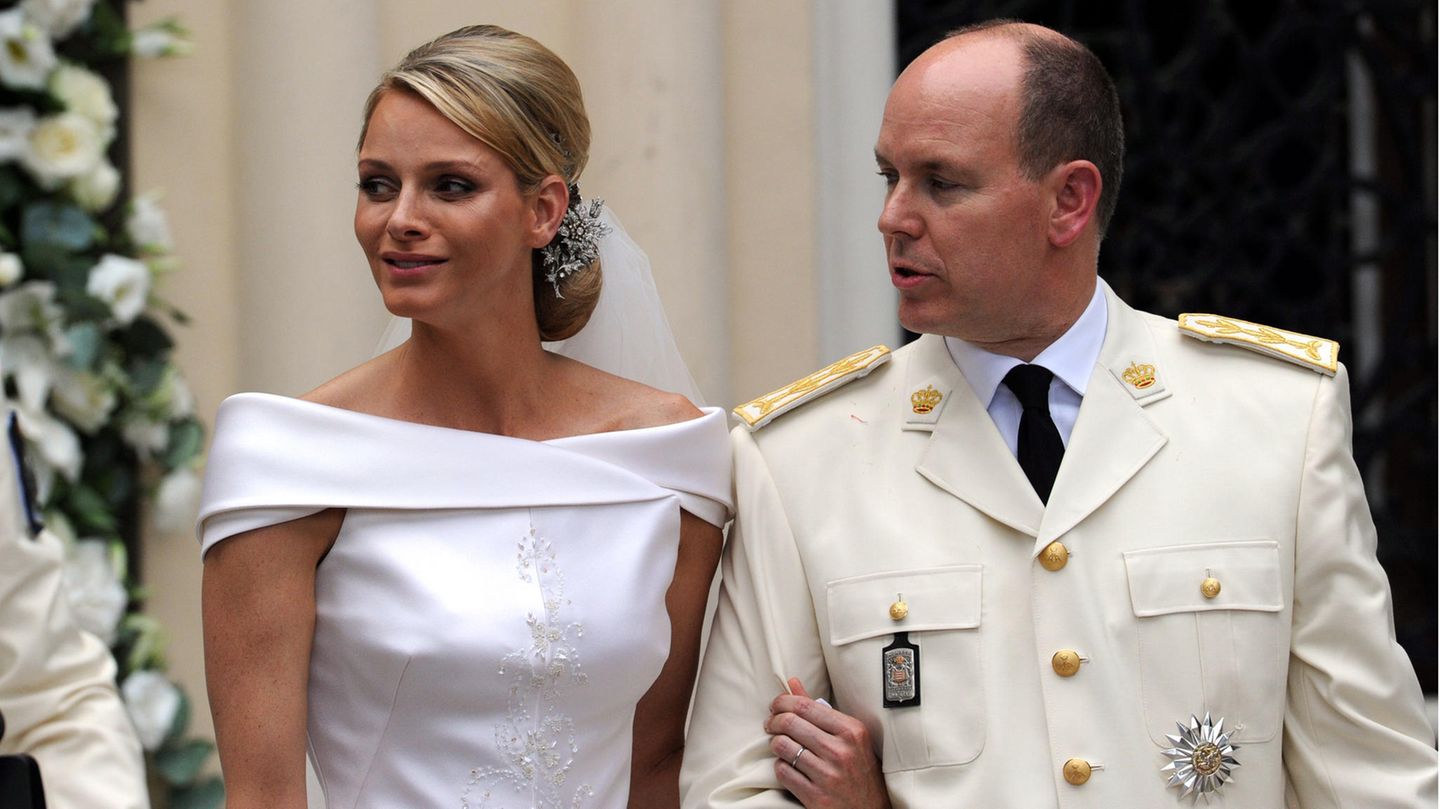 Charlène und Albert bei ihrer Hochzeit im Juli 2011