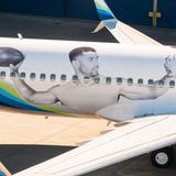 Alaska Airlines 737 Russell Wilson