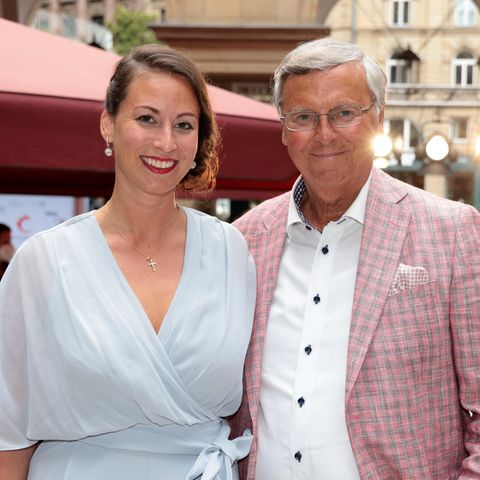 Caroline und Wolfgang Bosbach bei einer Fashion Show in Frankfurt