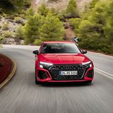 Die Karosserie des RS 3 liegt um 25 Millimeter tiefer als beim A3