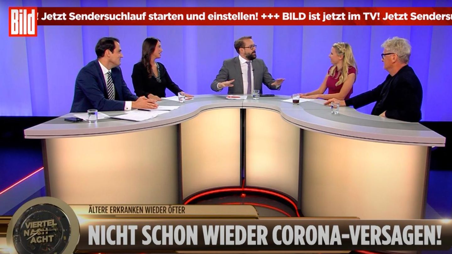 Screenshot aus dem laufenden Programm von Bild-TV, im Oktober 2021 Bild TV