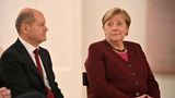 Bundeskanzlerin Merkel (CDU) und Finanzminister Olaf Scholz (SPD)