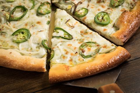 Geschnittene Pizza