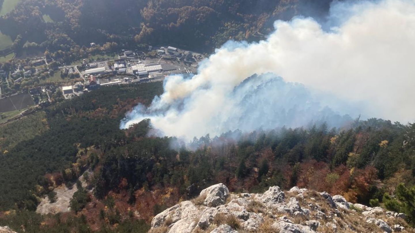 Brand am Hang