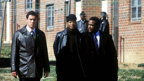 Die Charaktere Dominic West, Larry Gilliard Jr. und Wendell Pierce.