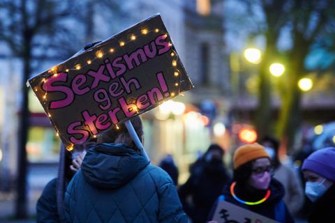 Demonstrantinnen in Berlin-Kreuzberg