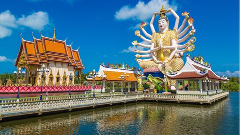 Tempelanlage auf Koh Samui, einer der beliebten urlaubsinseln in Thailand