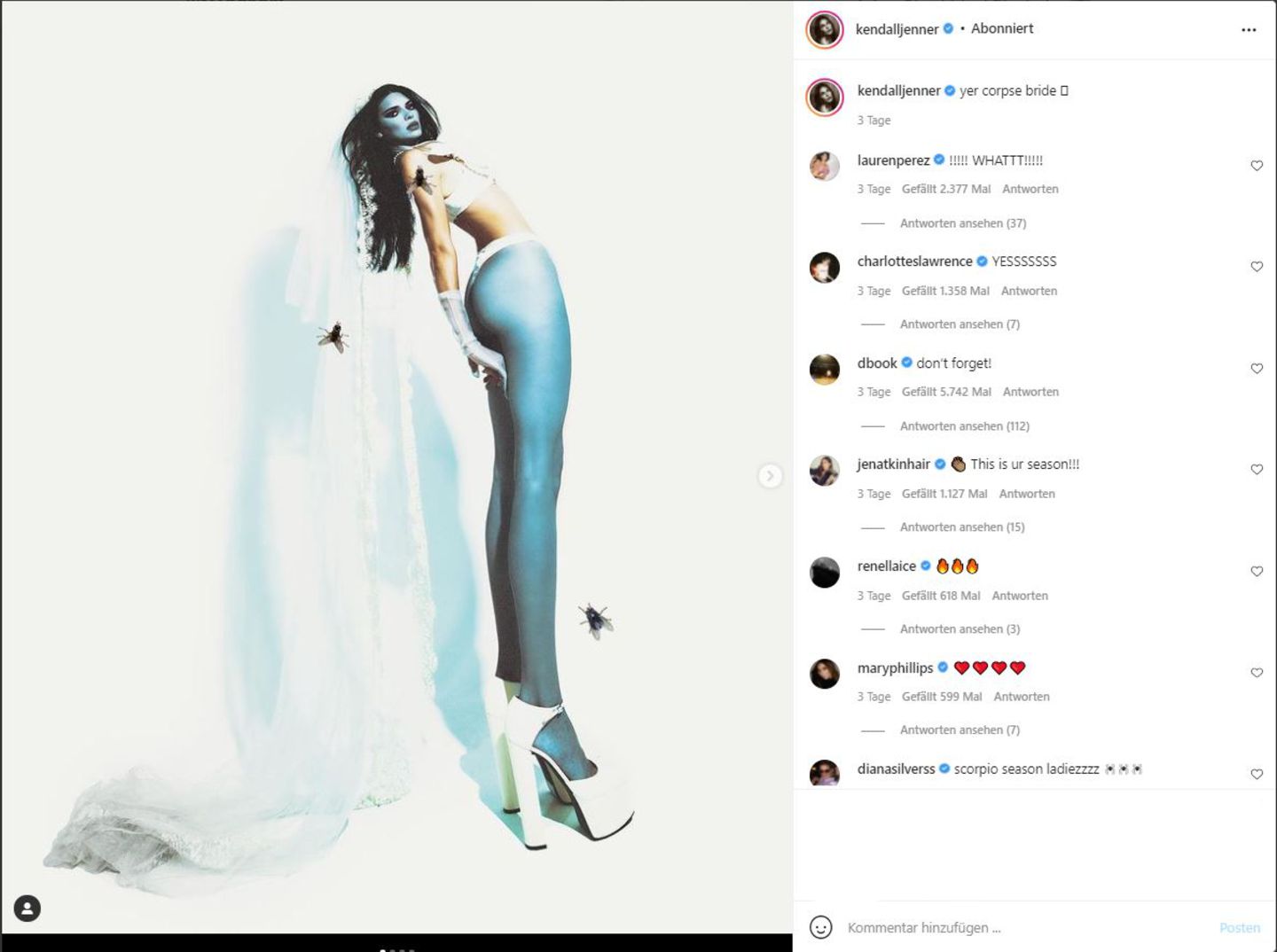 Kendall Jenner an Halloween