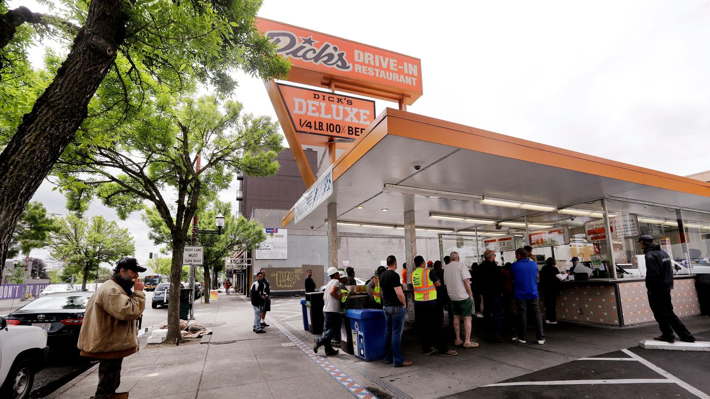 Eine Filiale der Restaurantkette Dick's Drive-In