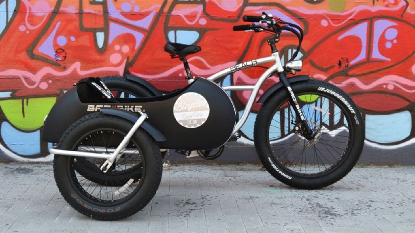 Auch der Beiwagen hat eine 4-Zoll-Bereifung.