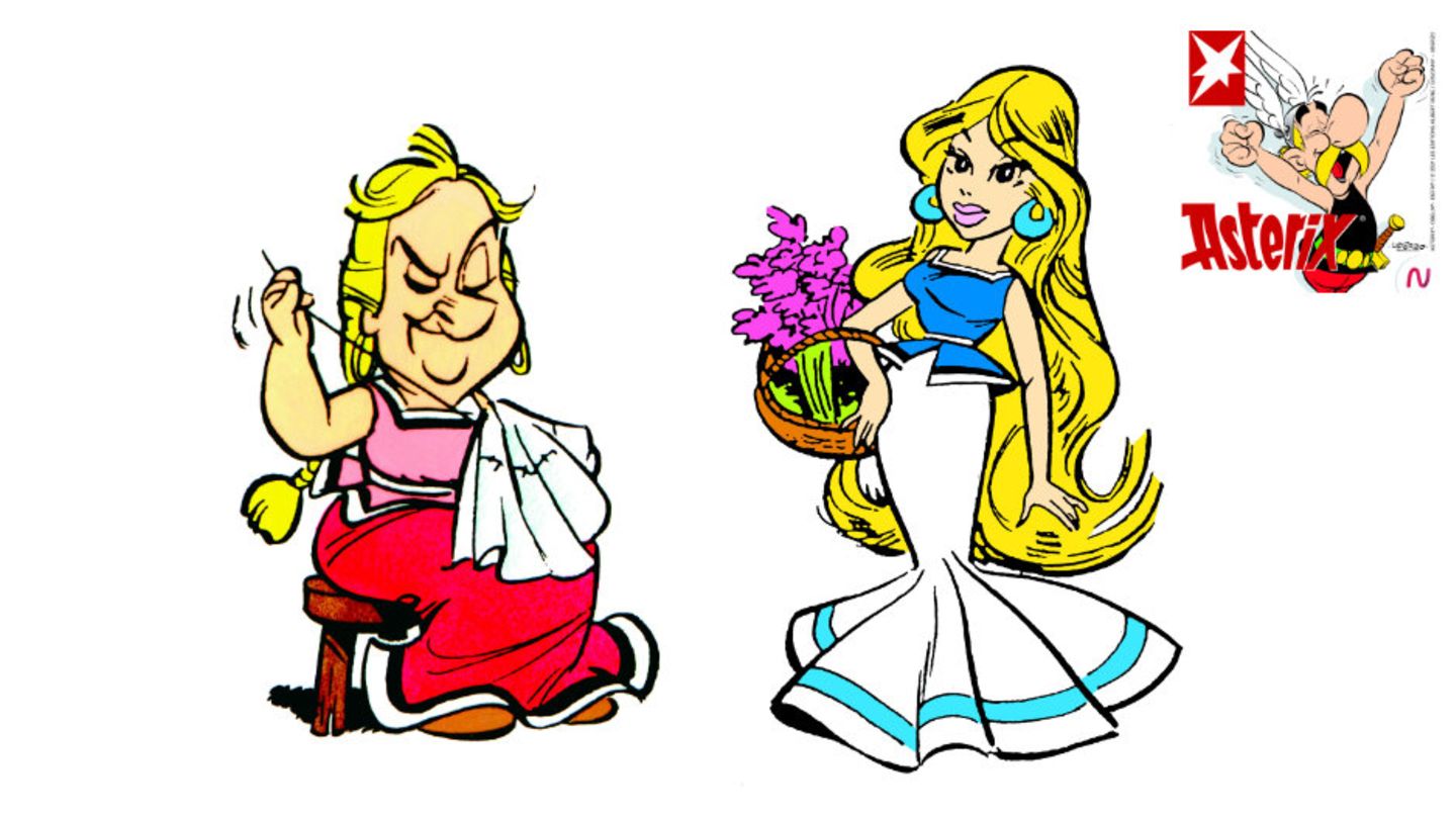 Gutemine und Falbala aus den Asterix-Comics