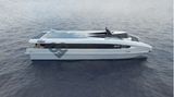 Das obere Deck ist mit Solarpanels bedeckt.